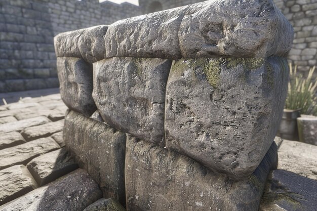 Superficie realista de la pared de piedra