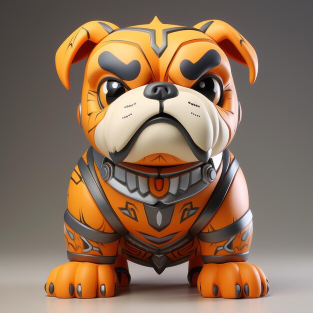 Superheld Bulldog Robot Ein süßes Cartoon-Design von Fafas