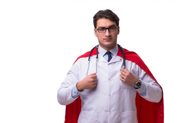 Superheld Doktor isoliert