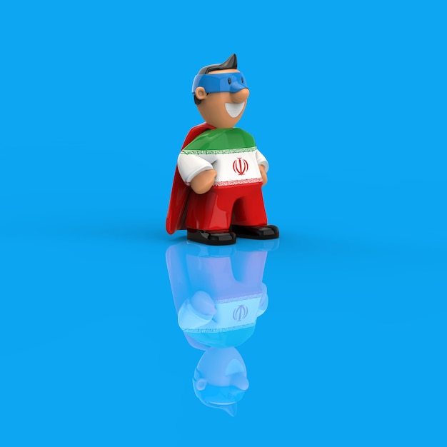 Superhelden-Konzept - 3D-Illustration