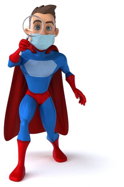 Superheldenanimation mit Maske