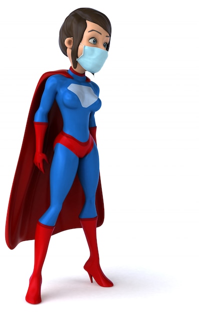 Foto superheldenanimation mit maske