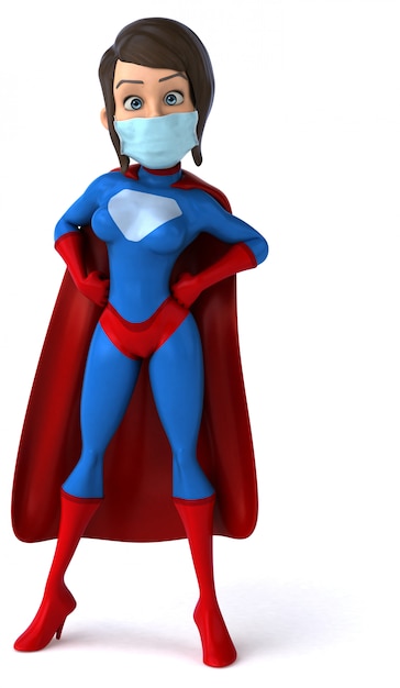 Superheldenanimation mit Maske