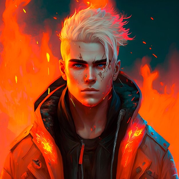 Superhéroe joven rubio