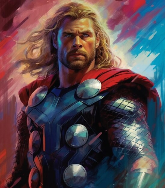 Foto superhéroes marvel thor diseño de armadura de personajes cómicos