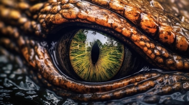 Supermacro de ojo de cocodrilo