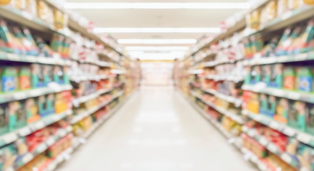 supermarkt gang innen abstrakt unscharfer hintergrund