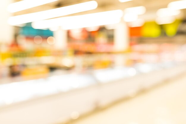 Foto supermercados, efecto de desenfoque de lente