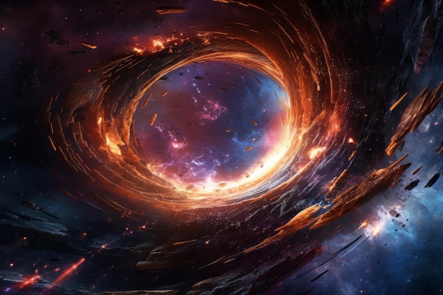 Supernova cósmica genera agujero de gusano para viajes interestelares IA generativa