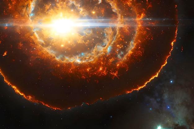 Una supernova es una explosión poderosa y luminosa.