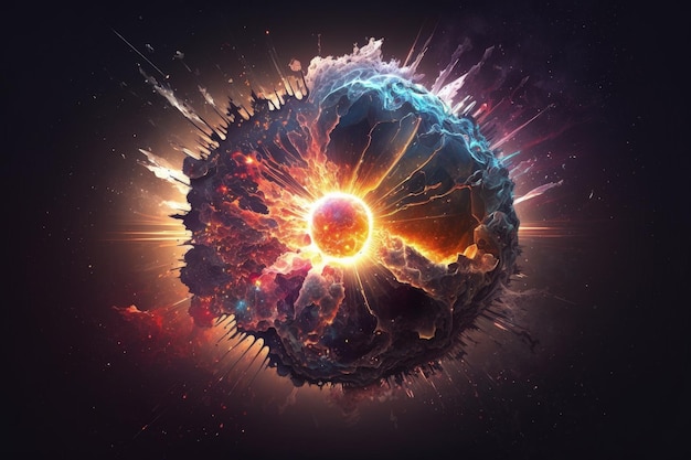 Supernova-Illustrationsraumkonzept Generative KI