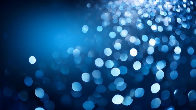 Superposición de la luz azul de fondo de BOKEH