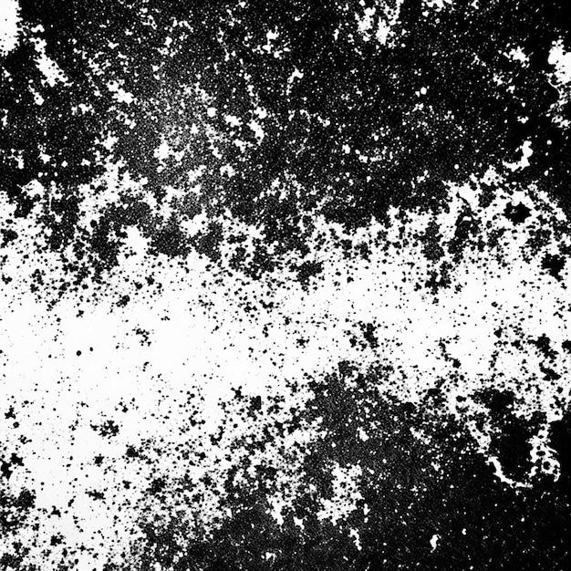 Superposición de partículas de polvo con textura grunge negra y blanca con textura de polvo rayado con textura angustiada