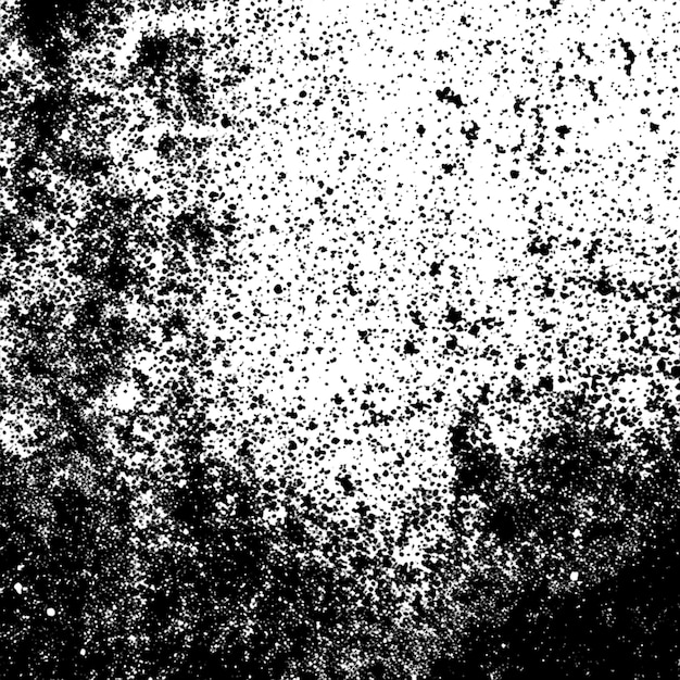 Superposición de partículas de polvo con textura grunge negra y blanca con textura de polvo rayado con textura angustiada