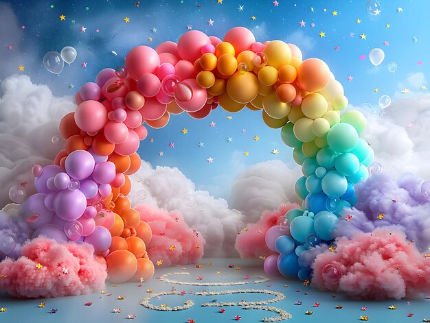 Superposiciones de telón de fondo de globos