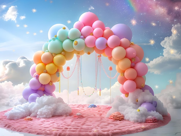 Superposiciones de telón de fondo de globos