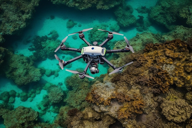 Supervise los arrecifes de coral e identifique las áreas que requieren esfuerzos de restauración Los drones recopilan datos que ayudan a los investigadores y conservacionistas a comprender y proteger mejor los ecosistemas de coral IA generativa