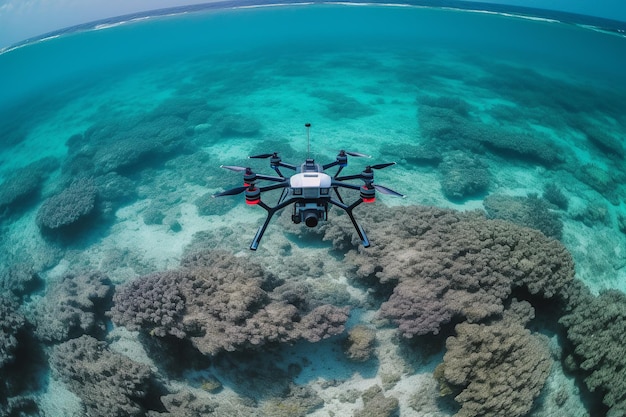 Supervise los arrecifes de coral e identifique las áreas que requieren esfuerzos de restauración Los drones recopilan datos que ayudan a los investigadores y conservacionistas a comprender y proteger mejor los ecosistemas de coral IA generativa