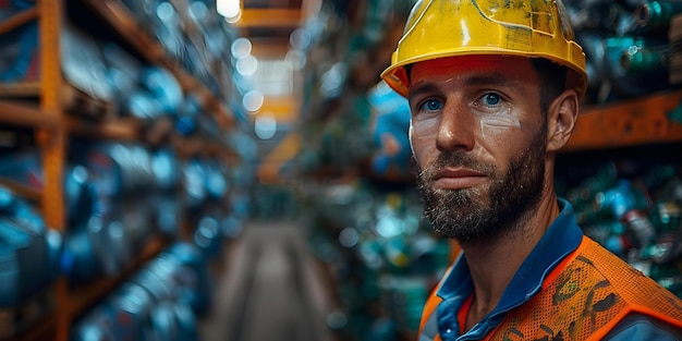 Supervisor de equipamento de segurança de monitorização do processamento de resíduos numa instalação de reciclagem Conceito Processamento de residuos Supervisor de instalação de recycling de monitorização de equipamentos de segurança Proteção do ambiente