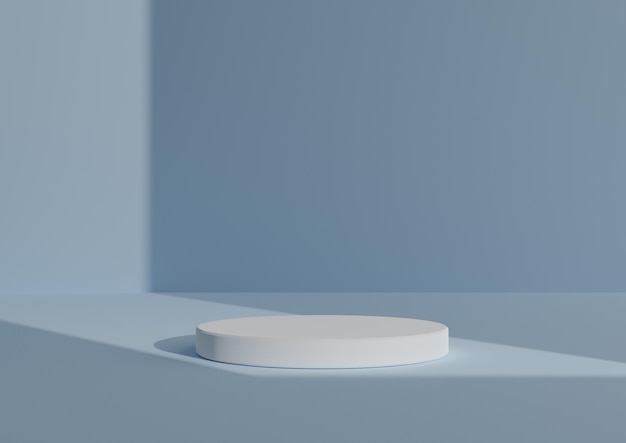 Suporte de pódio de cilindro de composição 3D mínimo abstrato sombra de fundo de exibição de produto luz de janela