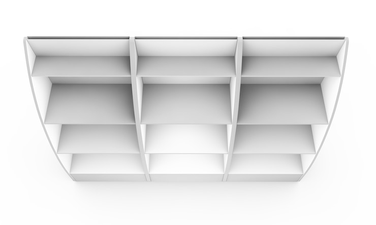 Foto suporte de publicidade isolado em renderização 3d de fundo branco