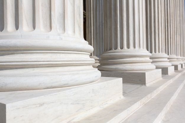 Suprema Corte dos Estados Unidos colunas linha