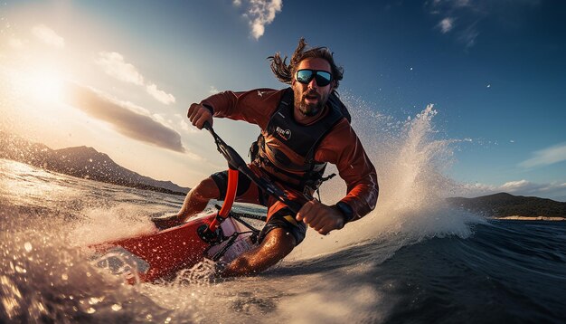 Foto surf kitesurf paraciclismo sessão de fotos em ação fotografia esportiva