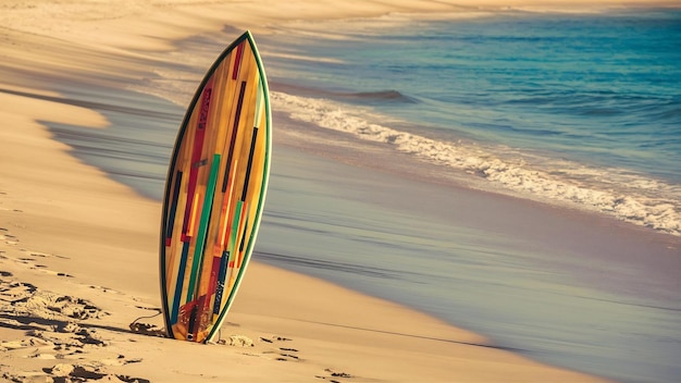 Surfbrett am Strand