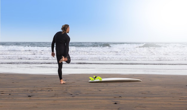 Surfer beim Aufwärmen