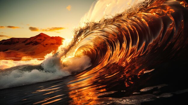 Surfistas pegando as ondas na Califórnia com uma prancha de surf