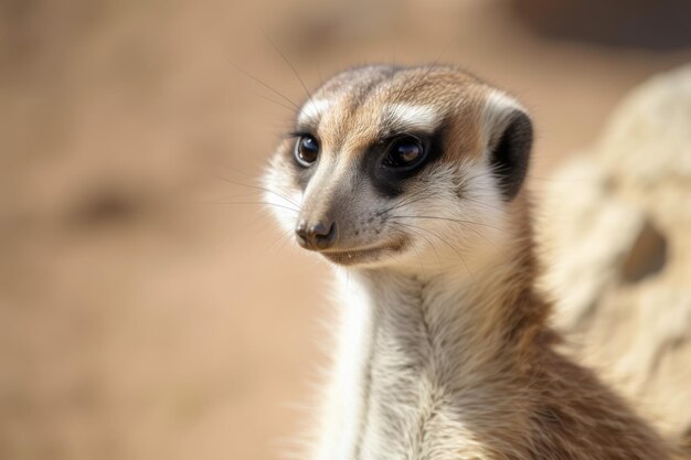 Suricata animal Lindo desierto naturaleza Generar Ai