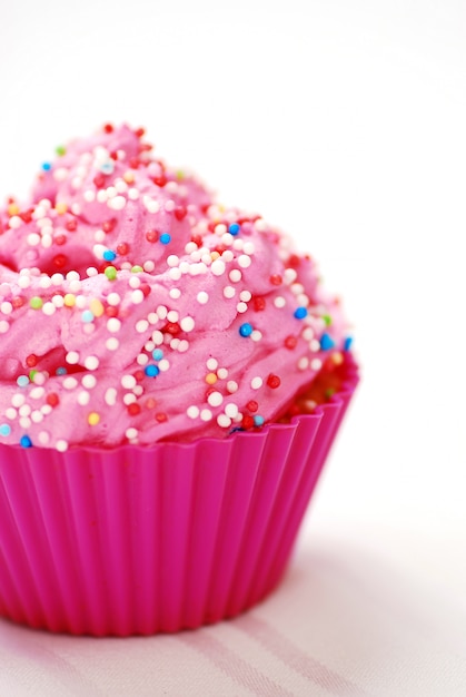Surpresa de aniversário cupcake rosa