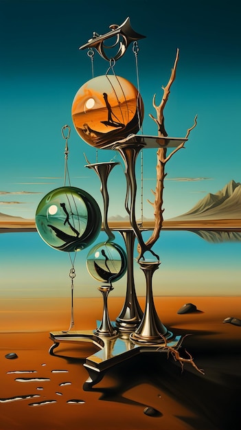 surreales Bild der Zeit im Dali-Stil