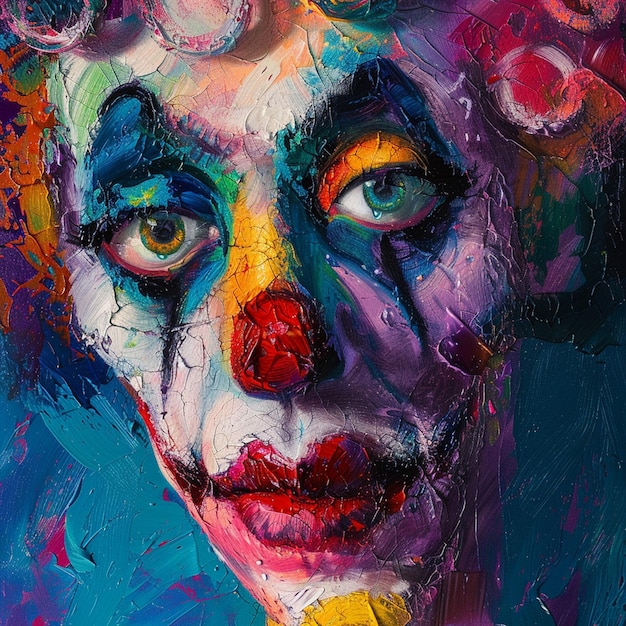 El surrealismo detallado el payaso sin expresión