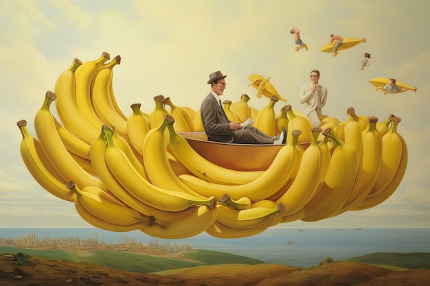 surrealismo hombre y banana