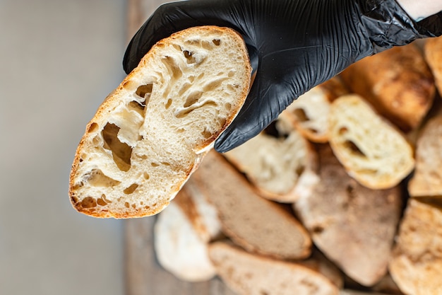 surtido de pan de pastelería muchos tipos diferentes de hornear