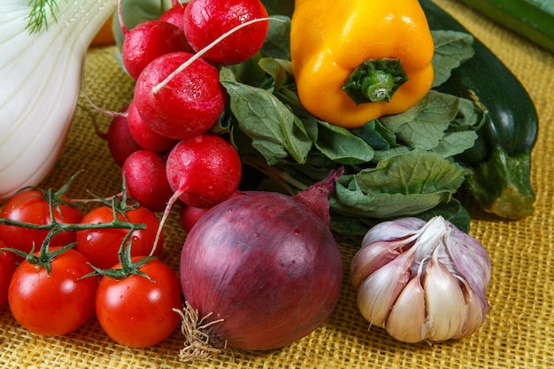 Surtido de verduras frescas de cerca