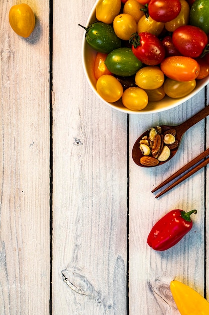 Foto surtido de verduras frescas