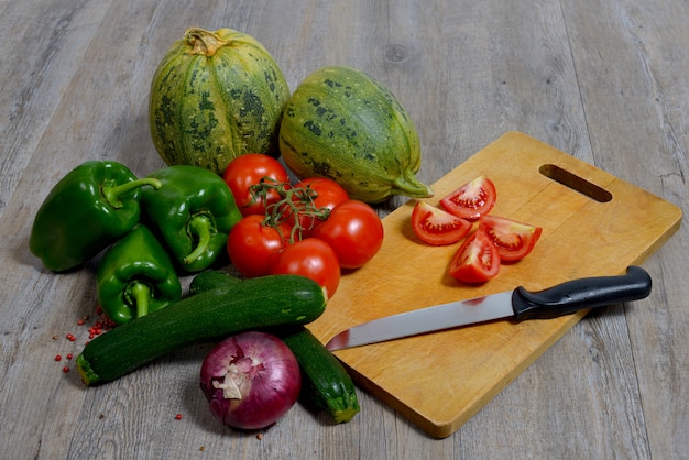 Surtido de verduras de temporada.