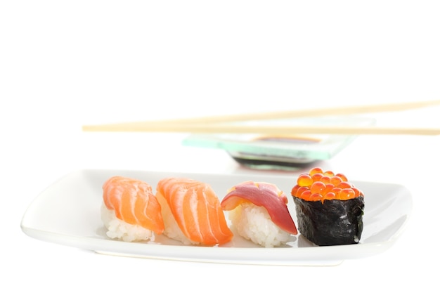 Sushi en blanco