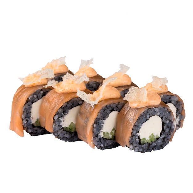 Sushi conjunto close-up isolado