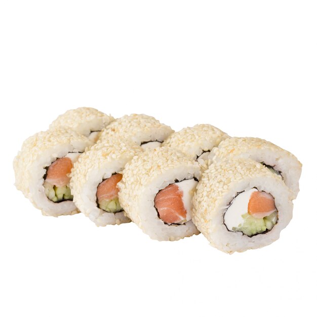 Foto sushi conjunto close-up isolado