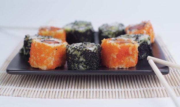Sushi definir diferentes tipos de sushi maki e pauzinhos no ab