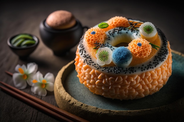 Sushi donut japonés americano IA generativa