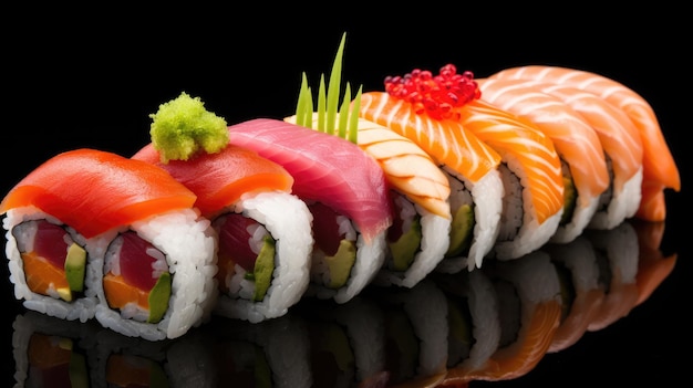 Sushi en fondo aislado Imagen generada por AI