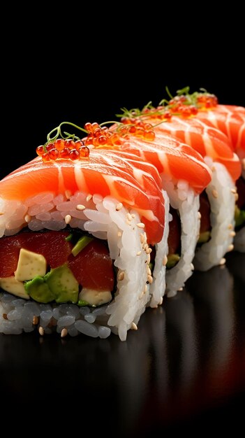 Sushi Japón aislado en un fondo transparente