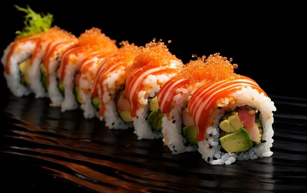 Sushi mit generativem Lachs