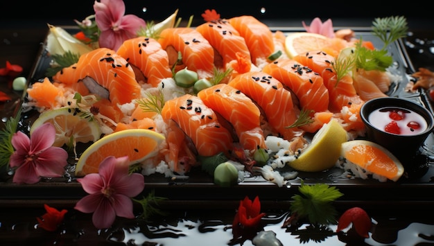 Foto sushi mit lachs