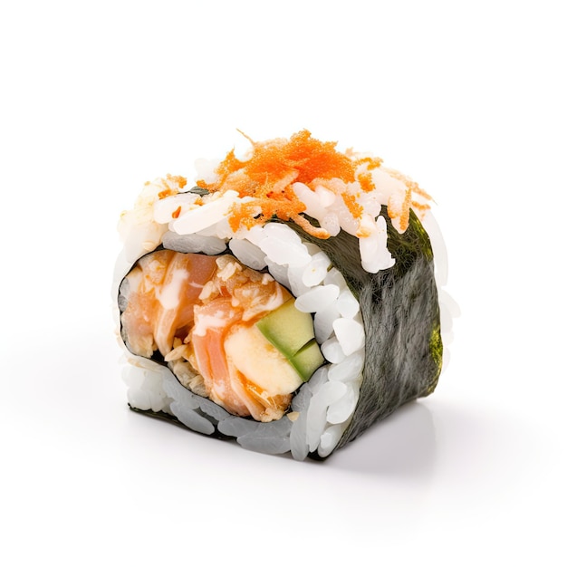 Sushi Philadelphia Maki Roll mit Lachs Reis Nori und Käse Traditionelles japanisches Essen Philadelphia Rolls Generative KI Illustration