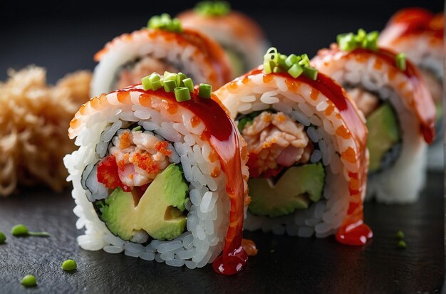 Sushi con relleno de langosta cremosa